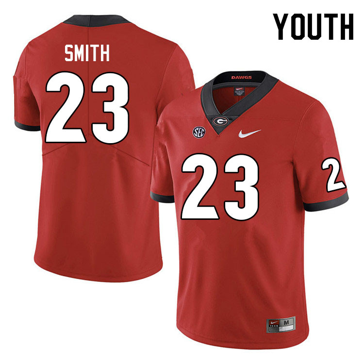 Youth #23 Tykee Smith Georgia Bulldogs College Football Jerseys Sale-Red - Click Image to Close